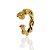 Brinco argola 20mm 2 fios trançada banhado ouro - Imagem 1