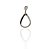 Brinco pendulo gota banhado prata - Imagem 1