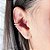 Brinco argola dupla separadas piercing fake banhado prata - 1pç - Imagem 4