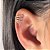 Brinco 4 argolas com zircônias piercing fake banhado prata - 1pç - Imagem 4