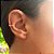 Brinco argola com lombadinhas piercing fakeo banhado prata - 1pç - Imagem 4