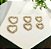 Conjunto brinco 3 argolas coração 9mm,11mm,13mm banhado ouro - Imagem 2