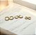 Conjunto brinco 3 argolas 10mm,12mm,14mm cravejado banhado ouro - Imagem 2