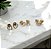 Conjunto brinco 3 corações 5mm,7mm,9mm banhado ouro - Imagem 2