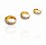 Conjunto brinco 3 argolas ródio 10mm,13mm,16mm banhado ouro - Imagem 1