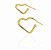 Conjunto brinco 2 argolas coração 15mm,20mm banhado ouro - Imagem 1