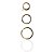 Conjunto brinco 3 aros 7mm,9mm,11mm banhado ouro - Imagem 1
