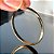Brinco argola 30mm fecho alavanca banhado ouro - Imagem 3