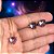 Conjunto coração zircônia colorida choker 39+5cm+brinco banhado ouro - Imagem 4