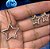 Conjunto estrelas cravejadas gargantilha 45cm+brinco banhado ouro - Imagem 4