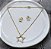 Conjunto estrelas cravejadas gargantilha 45cm+brinco banhado ouro - Imagem 2