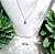 Conjunto margarida choker 39+5cm+brinco banhado ouro - Imagem 2
