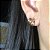 Brinco 3 meias argolas ear hook banhado ouro - Imagem 4