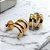 Brinco 3 meias argolas ear hook banhado ouro - Imagem 2