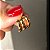 Brinco 3 meias argolas ear hook banhado ouro - Imagem 3