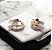 Brinco flor ear hook com zircônias e ródio banhado ouro - Imagem 3