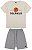 Conjunto camiseta meia malha e bermuda de tecido eco - Imagem 1
