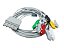 Conjunto Rabicho ECG 5 Vias Clip Garra Philips - Imagem 1