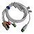 Cabo ECG 5 vias clip botão compatível com Lifemed - Imagem 2