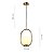 Luminaria Pendente Globe 25X40cm  Dourado - Imagem 4