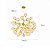 Lustre Luminaria Pendente Dourado 70cm Moderno para Sala Area Gourmet - Imagem 6