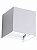 Luminaria Arandela facho duplo regulável Lux Box 3w 3000k Branco - Imagem 1