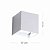 Luminaria Arandela facho duplo regulável Lux Box 3w 3000k Branco - Imagem 5