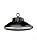 Luminária Led Ufo 100w Industrial High Bay Preto para Galpão - Imagem 1