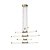 Luminária  Pendente LED Integrado Lunar 50W Dourado e Branco 3000K - Imagem 1