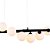 Luminária Pendente jaboticaba Espiral Preto  95x21cm designer Moderno - Imagem 9