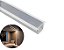 Perfil de led embutir drywall em Alumínio Branco 25mm 2 metros - Imagem 1