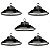 Luminária para galpão industrial Led Ufo 100w High Bay Preto Kit c/ 5 - Imagem 1
