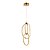 Luminária de Teto Pendente Lustre Organic  Dourado - Imagem 1