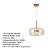 Lustre Pendente Sala Cristal e Vidro Dourado e  Âmbar 30cm - Imagem 10