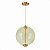 Lustre Pendente para  Sala Vidro e Metal Dourado  30cm - Imagem 1