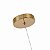 Lustre Pendente Sala Cristal e Vidro Dourado e  Âmbar 25cm - Imagem 7