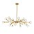 Luminaria Pendente Vidro Metal Dourado G9 113cm - Imagem 1
