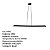 Luminária pendente linear 114x2,5cm  28w 3000k led integrado - Imagem 5