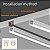 Kit 2 Perfil de Aluminio Embutir 1 Metros  Slim 24,83x14,4mm - Imagem 5