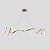 Lustre Pendente 120cm 40w Led Integrado Dourado Bivolt - Imagem 1