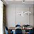Lustre Pendente 45W Led Integrado moderno 3 em1 bivolt cromado - Imagem 2