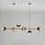 Luminária Pendente de Teto Luxus Dourado com globos de vidro 120x45cm - Imagem 8