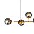 Luminária Pendente de Teto Luxus Dourado com globos de vidro 120x45cm - Imagem 5