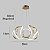 Luminaria Pendente Led 84W 58cm Dourado Bivolt 3 em 1 - Imagem 2