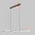 Pendente Moderno Led 48W 120cm  Dourado Bivolt 3em1 - Imagem 10