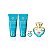 Kit Perfume Versace Dylan Turquoise 100ml + Body Gel 100ml + Shower Gel 100ml + Miniatura 5ml - Imagem 2