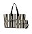 Bolsa Tote Large Tecido Preto Listrado Victoria's Secret - Imagem 1