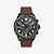 Relógio Masculino FOSSIL Preto e Couro Marrom BQ2800 - Imagem 1