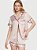 Pijama Curto Cetim Listrado Logo Victoria’s Secret Tamanho: M - Imagem 1