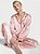 Pijama Longo Cetim Rosa Claro Satin Victoria’ Secret Tamanho: M - Imagem 1
